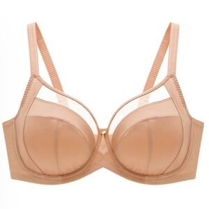 UNDERSTANCE Sz 38D Air Spacer Front Closure Underwire Free No Padded Bra NEW